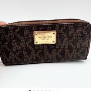 Michael Kors Dark Brown Logo Wallet